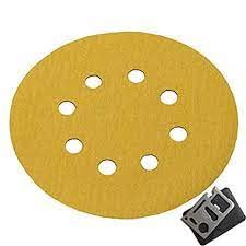 Bosch 5″(125mm) Dia 8Hole Hook & Loop Sanding Paper/Disc For Sander/Polishing Applications With 11 in 1 Pocket Multitool (5″(125mm) x280Grit, 100)