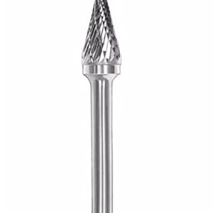 KROST Carbide Rotary Burr, Double Cut Tungsten Carbide Rotary Burr Set, 1/4 inch Shank Die Grinder Bits, Carbide Rotary File for Metal Wood Carving, Engraving, Polishing, Drilling. (T2)