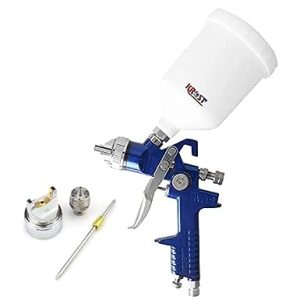 KROST H827 Steel Hvlp Plastic Cup Color Painting Sprayer with 600 Ml Gravity Feed Cup with Extra Nozzle Kit Set.