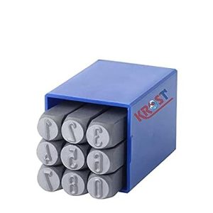 KROST Professional Number and Letter Punch Set for Jewelry Craft Stamping. (5/32″ Number)