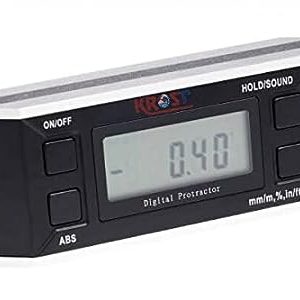 KROST Digital Protractor Level -High precision electric Digital Level and Angle Finder Level measurement. Digital Protractor with Backlight LCD Display 0-360 Degree