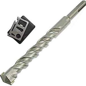 Krost SDS-Shank Hammer/Masonary Drill Bits for Concrete Application with 11 in 1 Pocket MultiTool (18x400x460mm, 2)