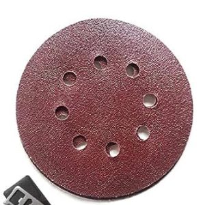 Krost Hook & Loop Sanding Paper/Disc For Electical/Pneumatic Sander Polisher with 11 in 1 Pocket Multitool (5″(125mm) 8Holex36Grit5″(125mm) 8Holex36Grit