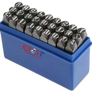 KROST Professional Number and Letter Punch Set for Jewelry Craft Stamping. (1/8″ Letter)
