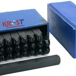 KROST Professional Number and Letter Punch Set for Jewelry Craft Stamping. (3/16″ Letter)