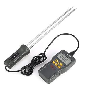 KROST Digital Grain Moisture Meter Temperature Meter Tester/Measuring Probe Wheat Corn Rice Moisture Test Meter, with LCD Display.