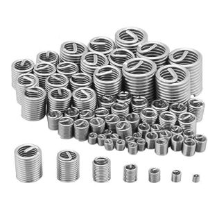 KROST 100pcs SS Wire Thread Insert Metric M3 M4 M5 M6 M8 M10 M12 Helicoil Thread Repair Kit, elicoil Thread Repair Insert Assortment (100pcs)