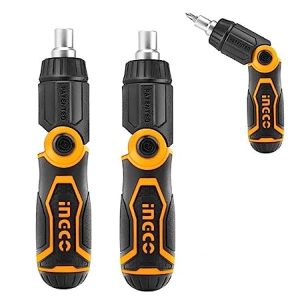 INGCO 2PCS PACK 13 IN 1 Ratchet Screwdriver Set, INGCO Style Ratchet Handle Folding Handle, High Auality Ratchet Screwdriver Bits