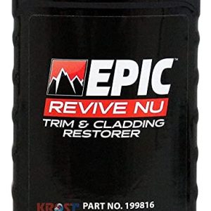 Malco Epic Revive Nu Plastic Trim & Cladding Restorer, Restores Faded and Dried Out Plastic, Vinyl and Rubber Back to Black or Gray Finish