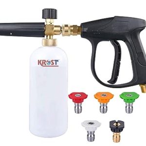 KROST Pressure Washer Gun | Foam Lance | Foam Cannon Adjustable Jet Wash Quick Release 5 Pressure Washer Nozzles. (Foam Spray Gun with 5 nozzles)