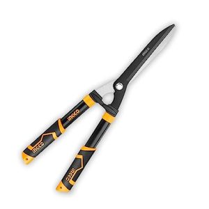 INGCO Hedge Shear, 22 Inch, 55# Carbon Steel, Garden Hedge Shears, Manual Hedge Clippers for Shaping Shrubs and Trimming Bushes. Hedge Clippers & Shears Shock-Absorbing Bumpers and Comfort Grips