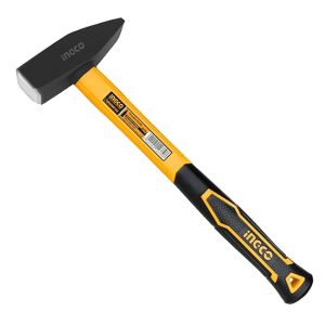 Machinist Hammer, 300g | 45# Carbon Steel, Drop-forged Hammerhead, Heat treatment Hammer, INGCO Style Fiberglass Handle, Hand Hammer for Machinists, Carpenters, Construction, Woodworking