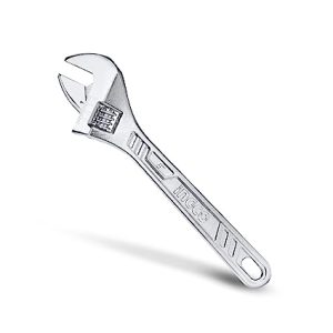 Ingco HADW131122 Adjustable Wrench, 0-35mm with Metric Scale | 300mm(12″) | C45, Drop-forged,Chrome-Plated, Adjustable Wrench for Auto Repair, Plumbing