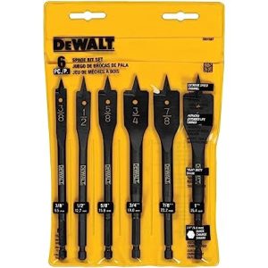 Dewali DEWALT DW1587 6 Bit 3/8-Inch to 1-Inch Spade Drill Bit Assortment