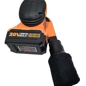 KROST 20V MAX Cordless Random Orbital Sander, 5-Inch Random Orbital Sander w/4.0A Battery, Fast Charger, 5pcs Sanding Discs and Dust Bag