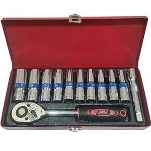 KROST 1/2″ SQ.Drive 12PCS DEEP SOCKET Set, Impact LONG SOCKET Garage Tool Set, Ratchet Auto Repairing Tool Kit.