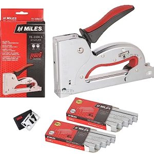 Miles Ts-2380A Gun Tacker Staple Gun With 2000 Staples (Red)