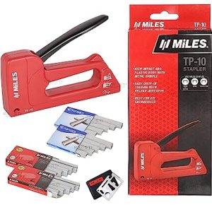 Miles All Metal Body Ts-623 Staple Gun Tacker With 23/10, 2000 Pieces And 23/8 2000 Pieces Staples