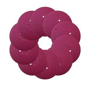 KROST Hook & Loop 9″(225mm) Sanding Paper/Disc For Electrical/Pneumatic Sander Polisher.(Pack of 10) (60 grit)