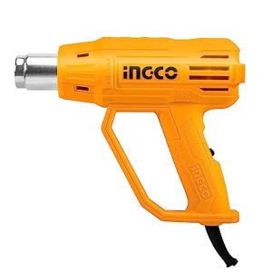 INGCO Heat Gun HG2000385 | With 1pcs nozzles,safety heat gun is made up of double-layer insulation, which protects the guns tip and saves energy.